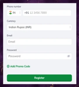 ValorBet registration page
